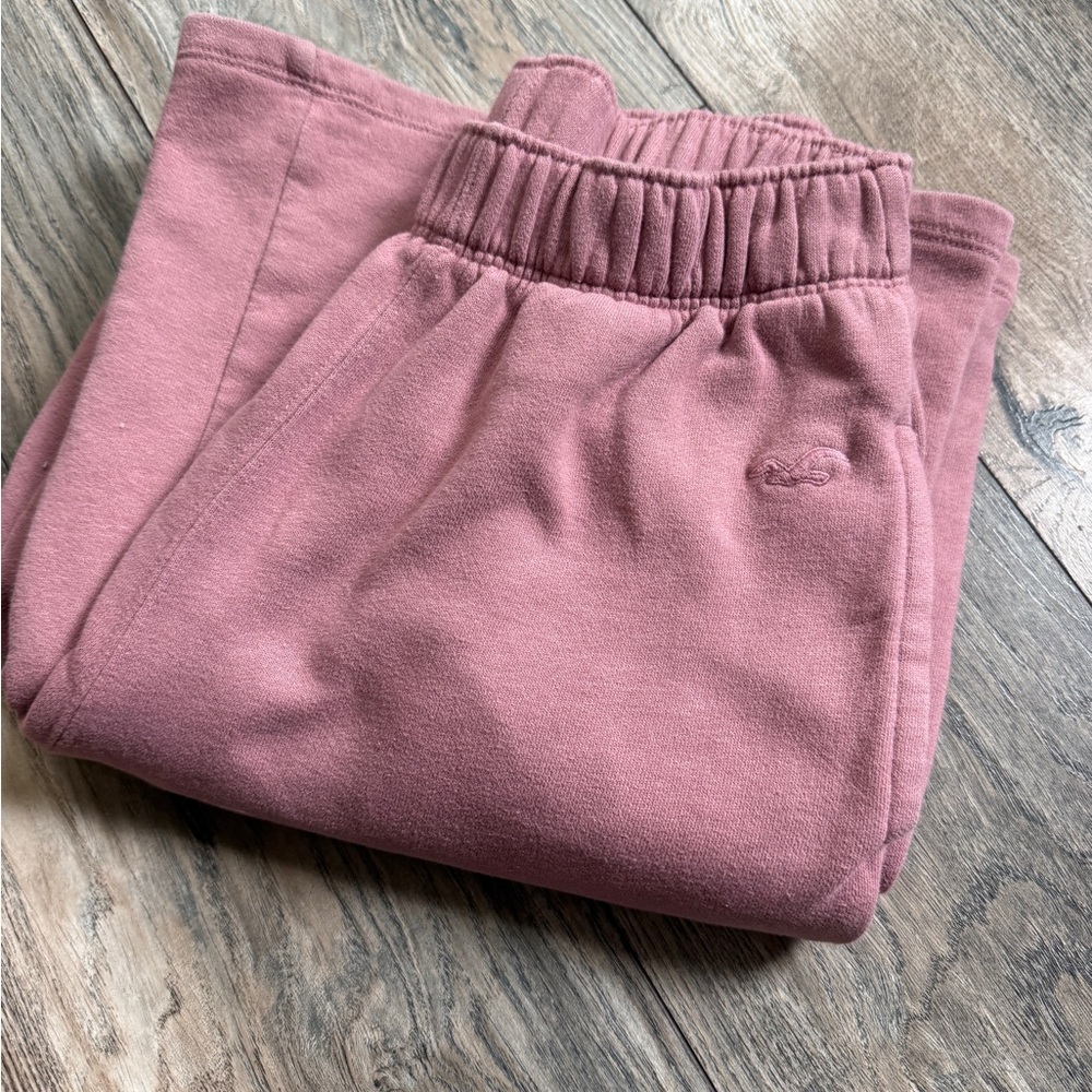 Hollister XS Short Dusty Rose wide leg sweatpants